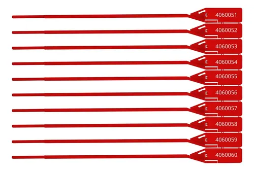 Precinto de seguridad numerado 30 cm 100 piezas rojo UP MPEU4346231604