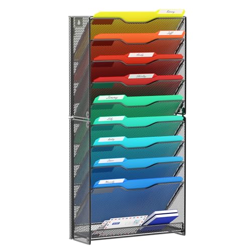 Samstar Organizador de archivos de pared de 10 niveles