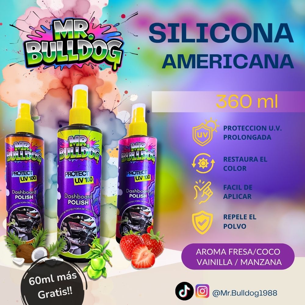 Silicona Americana UV100 Fresa MR.BULLDOG 360 ml