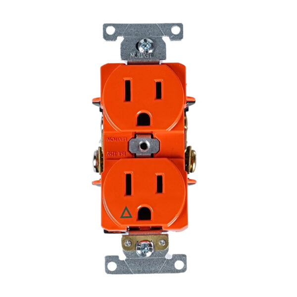 Toma doble empotrable T/Aislada 15A Leviton