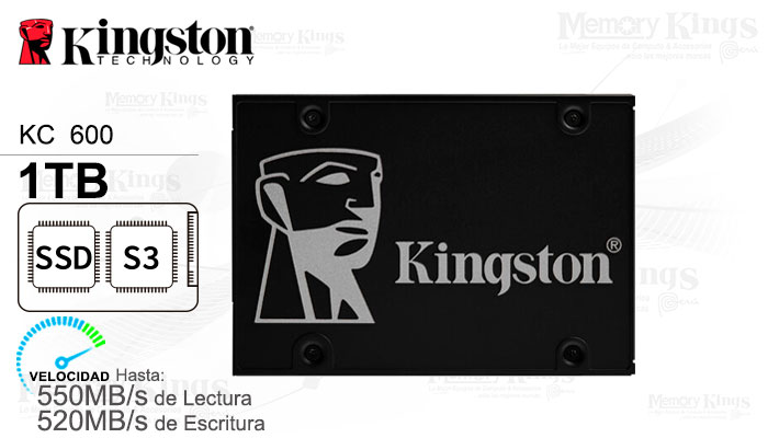 Unidad SSD 2.5 SATA 1.24TB Kingston KC600