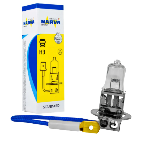 LAMPARA FOCO HALOGENO DE 24V 70W PK22s H3 PARA CARRO NARVA STANDARD 487003000