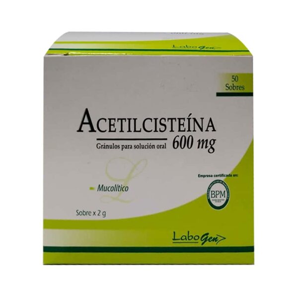 Acetilcisteina LBG 600mg Gránulos para solución oral