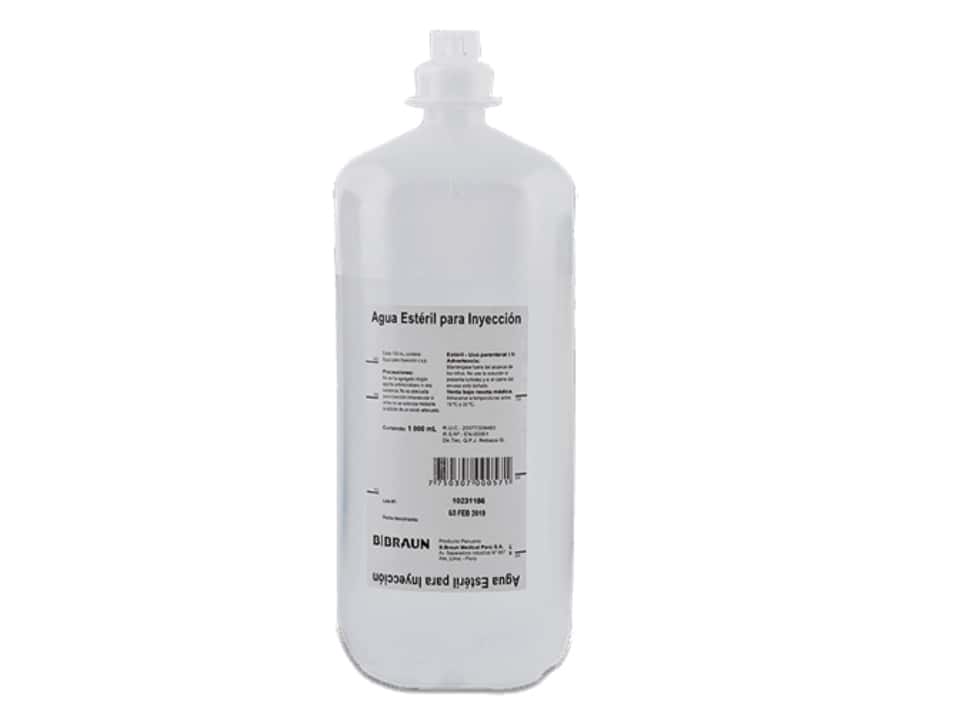 Agua Estéril para Inyección, Intravenosa
