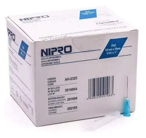 Aguja 23 X 1 Nipro Caja X 100 Unidades