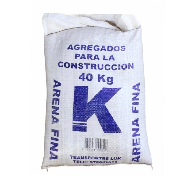 Arena Fina Luk 40 kg para Tarrajeo Mortero para Muros y Techos