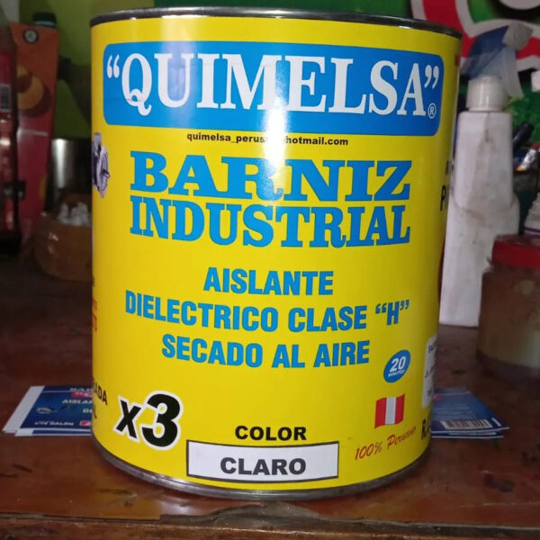 Barniz dieléctrico clase H secado rápido 1 galón transparente Quimelsa