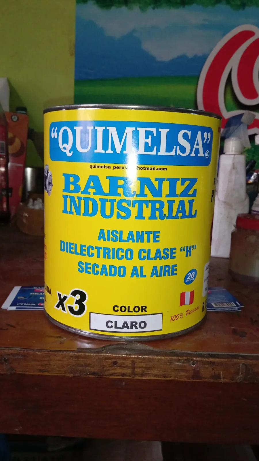 Barniz dieléctrico clase H secado rápido 1 galón transparente Quimelsa