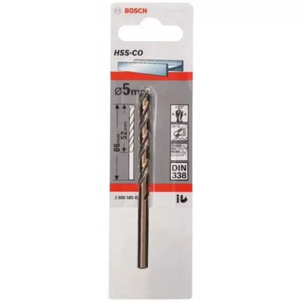 Broca Metal HSS-Co 5.0 x 52 x 86
