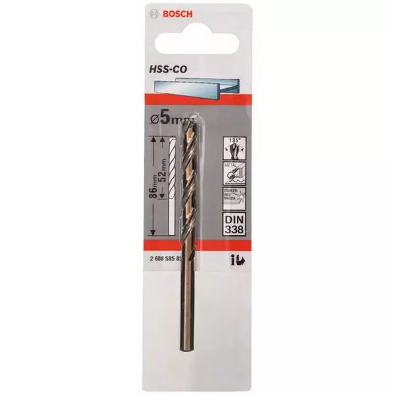 Broca Metal HSS-Co 5.0 x 52 x 86