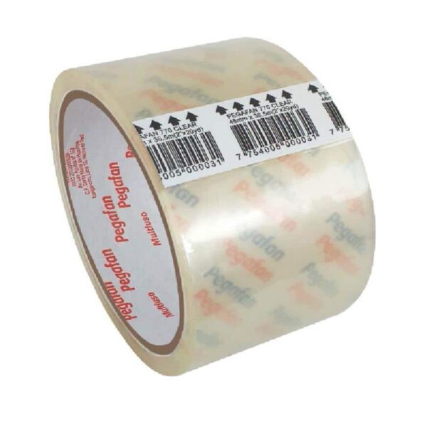 Cinta embalaje transparente 2x110 yrd 770 pegafan sku pr03307