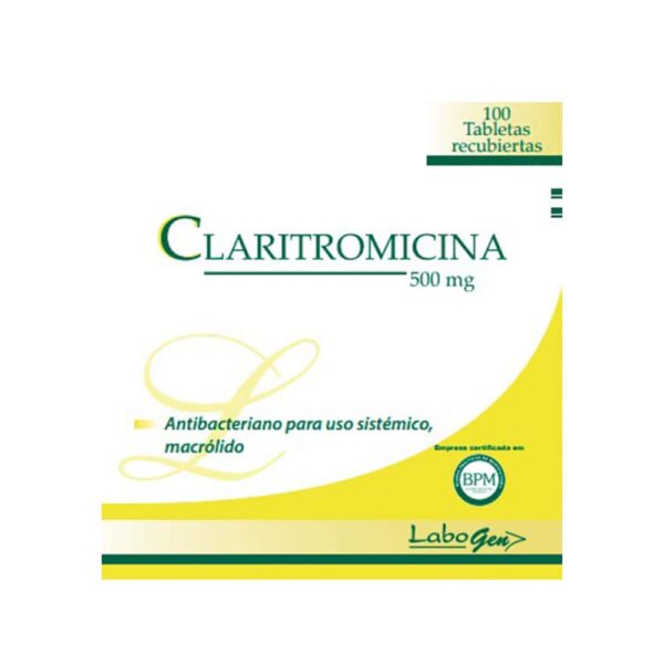 Claritromicina 500mg Tableta recubierta