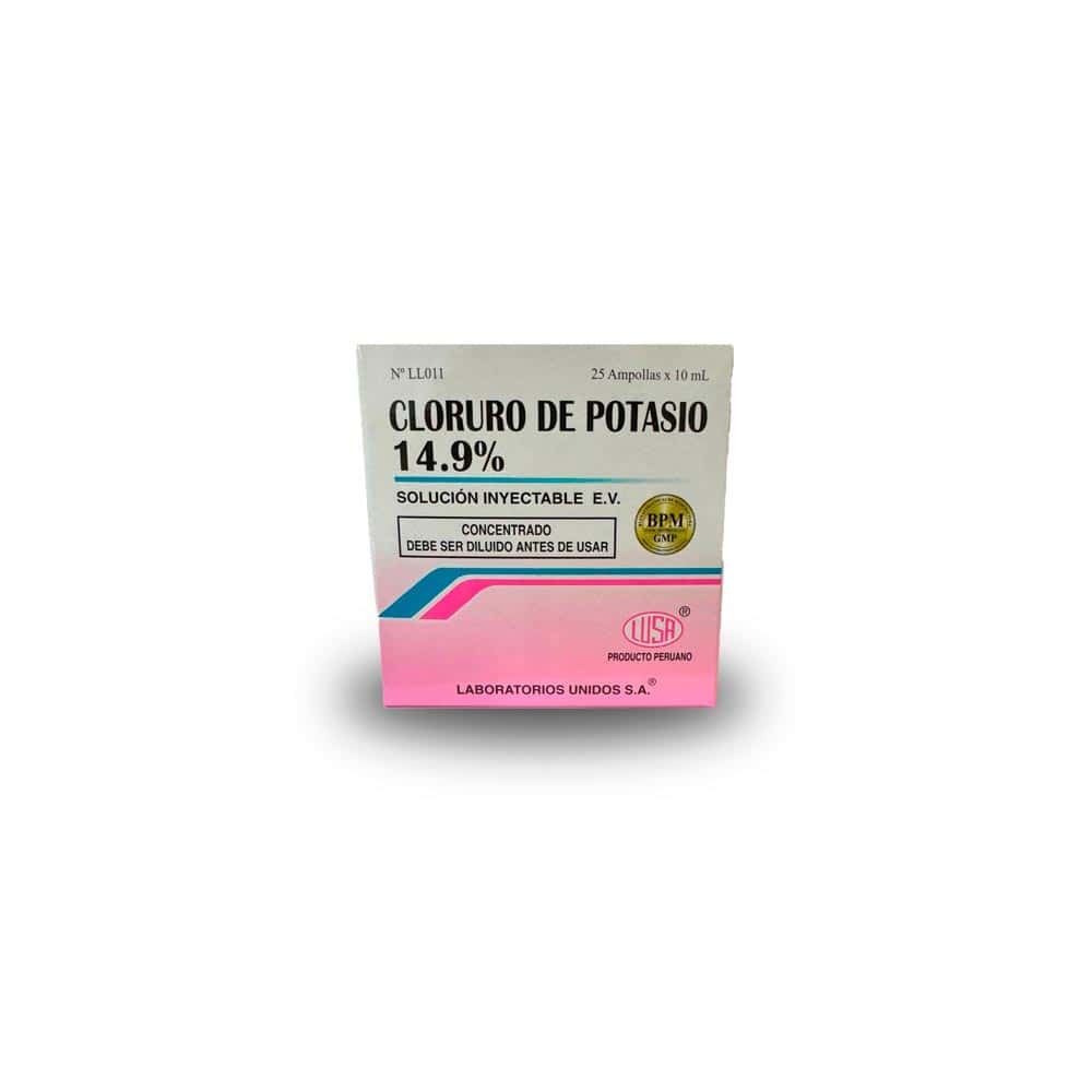 Cloruro de Potasio 14.9% Solución Inyectable