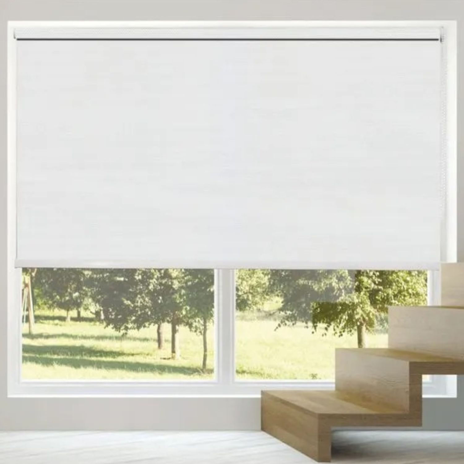 Cortina Roller Cortable Blackout Blanco Ivory 120x180cm Orange