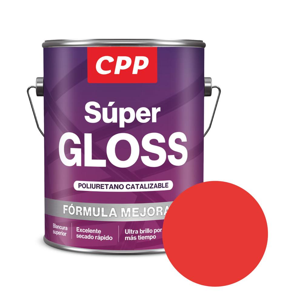 Esmalte Cpp Super Gloss Brillante Rojo 1 gal