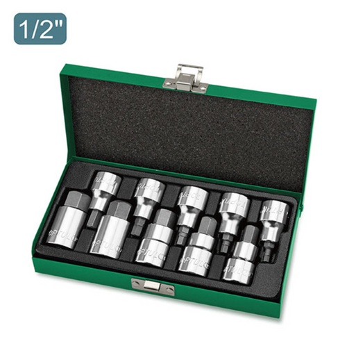 JUEGO DE DADOS PUNTA HEXAGONAL 1/2" TOPTUL