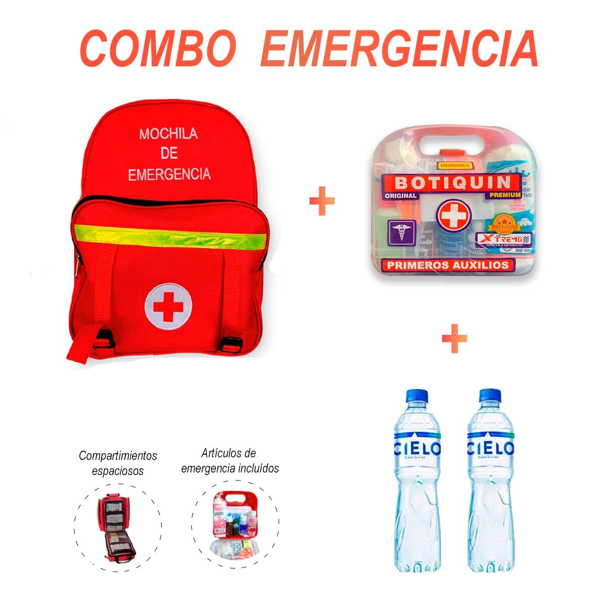 Kit Mochila de Emergencia Primeros Auxilios