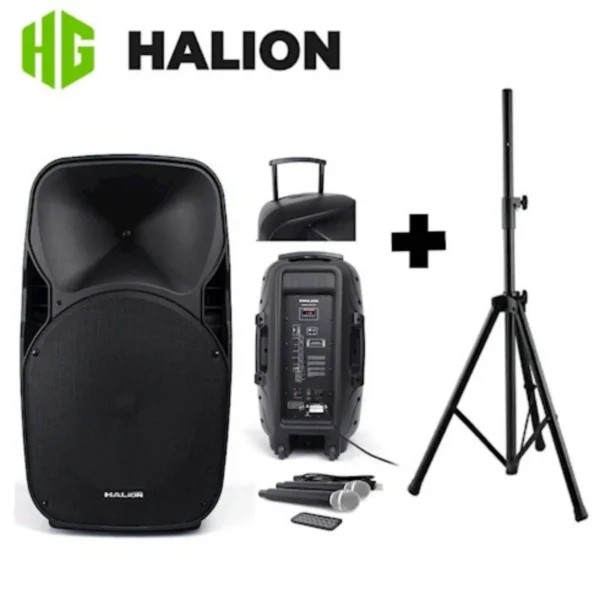 Parlante Activo Halion PHA15AL Batería Recargable con soporte