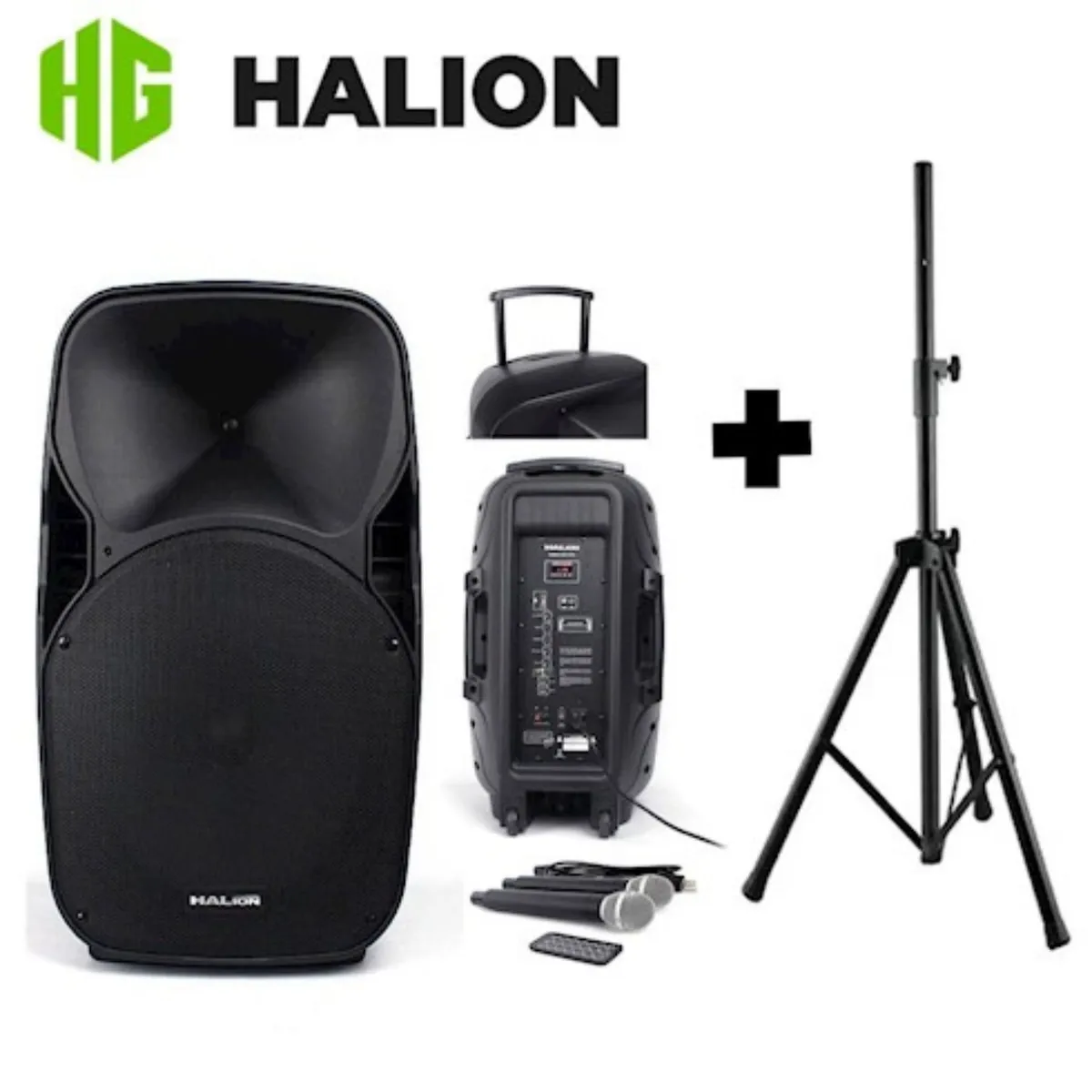 Parlante Activo Halion PHA15AL Batería Recargable con soporte