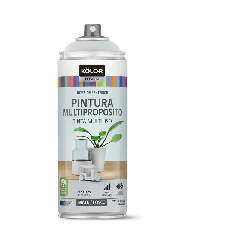 Pintura Spray Gris Claro Mate 400 Ml