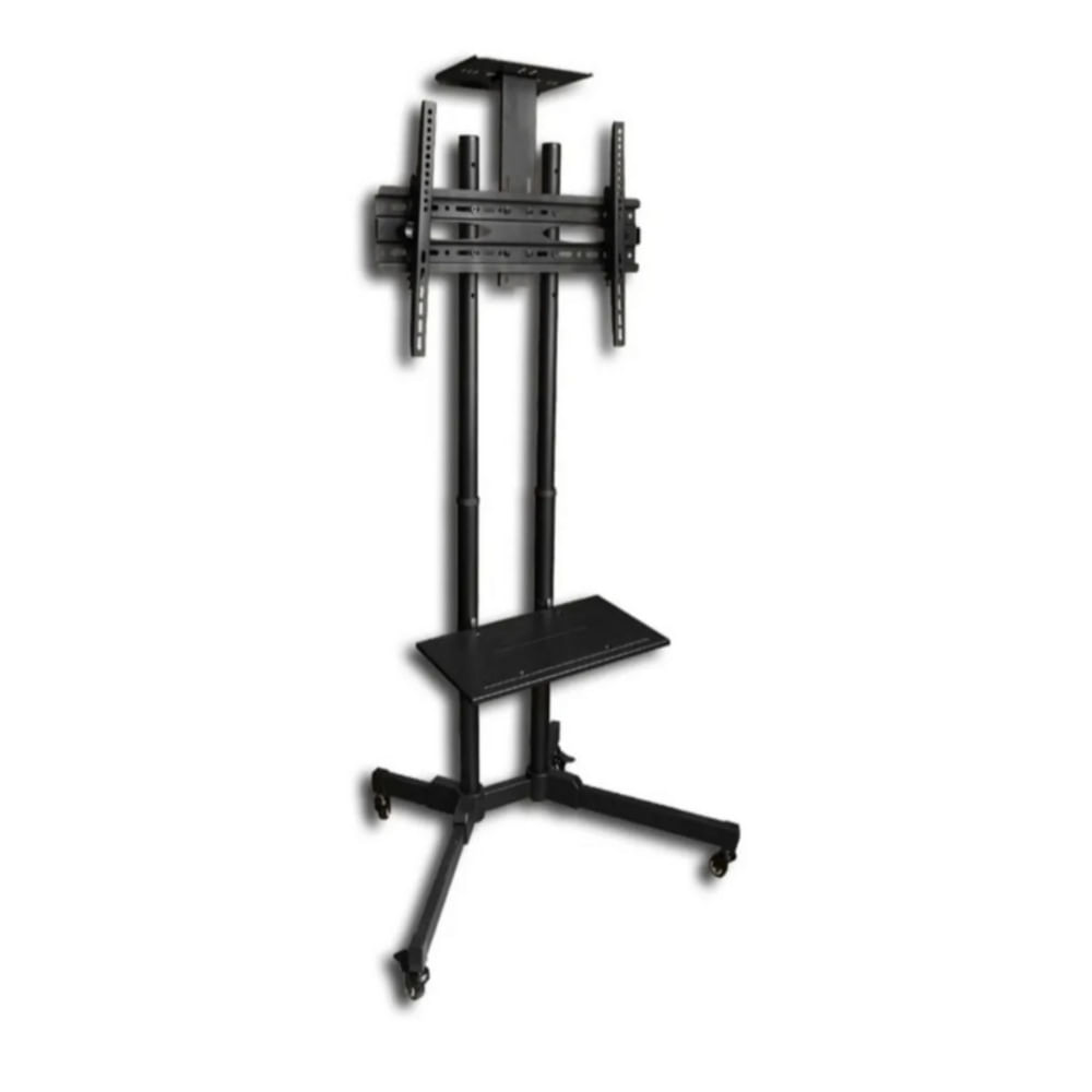 Rack Pedestal Móvil Con Repisa Led 37″