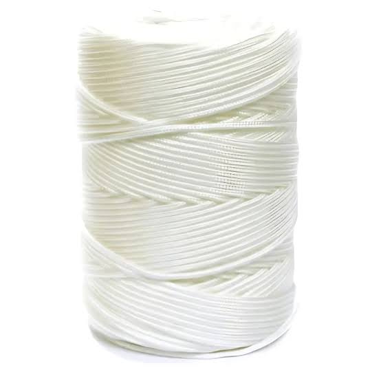 ROLLO DE SOGA DRIZA NYLON EN COLOR BLANCO POR 200 METROS DE 1/4" PULG