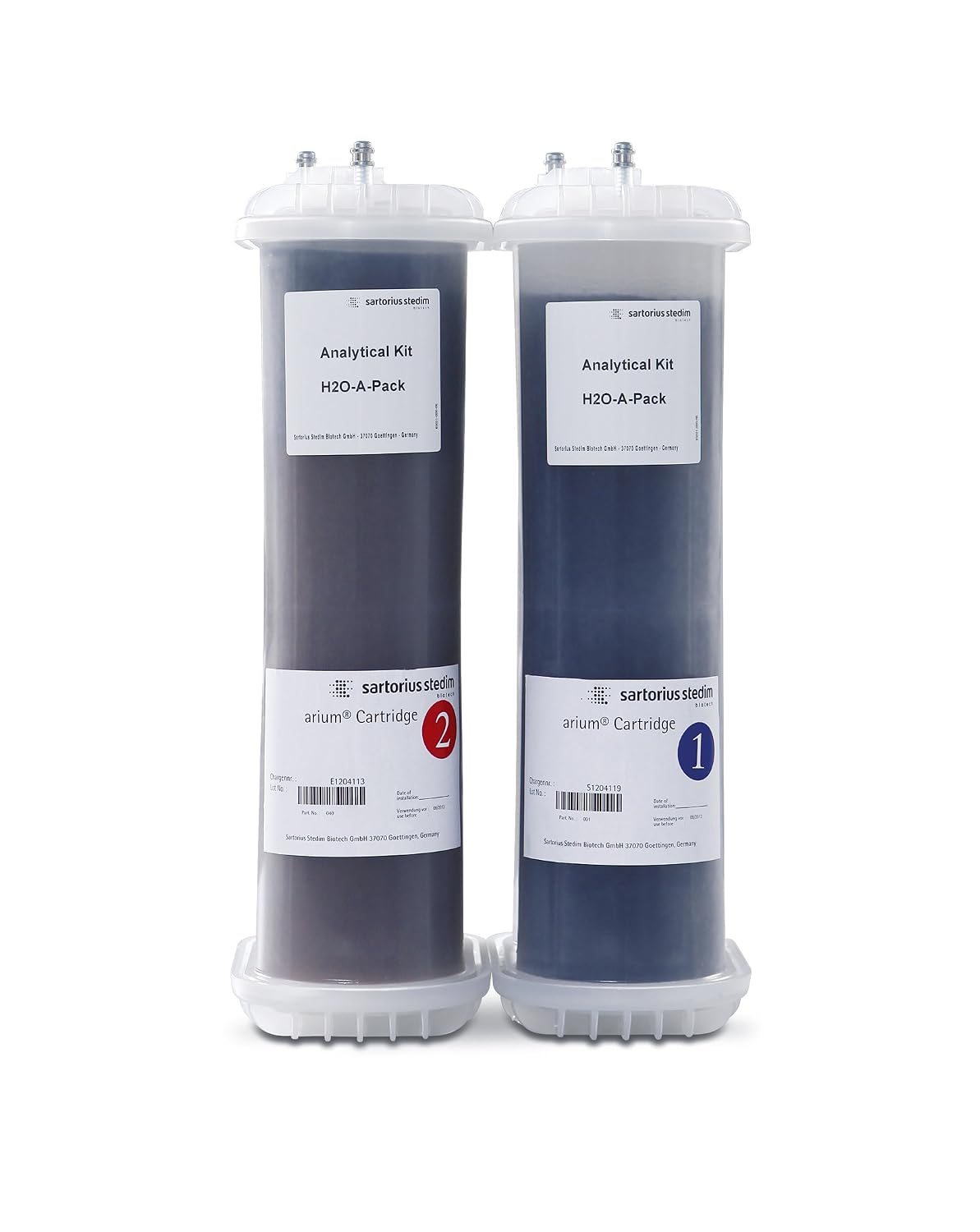 Sartorius Arium pro H2O-A-PACK – Juego de cartuchos analíticos de polipropileno para aplicaciones de agua ultrapura química-analítica biológica y estándar
