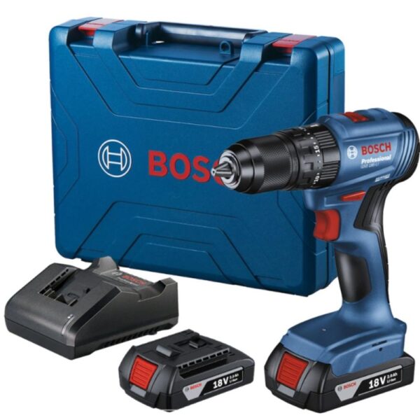 TALADRO PERCUTOR BOSCH 18V BRUSHLESS GSB 185-LI 2 BATERÍAS 2.0 AH