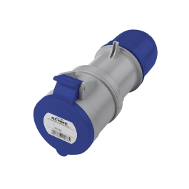 Tomacorriente aéreo industrial 2x32A+T 250V IP44 6h Optima