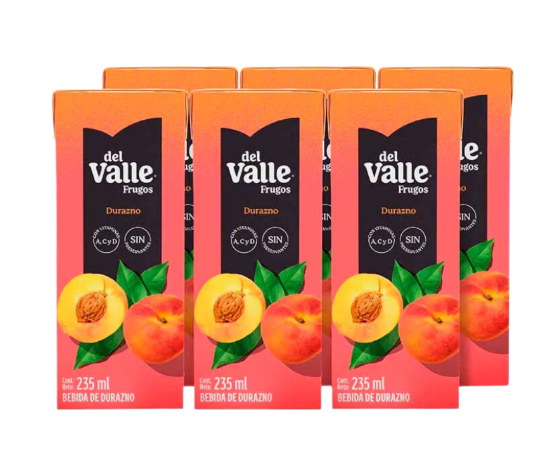 Bebida FRUGOS DEL VALLE Durazno Caja 235ml